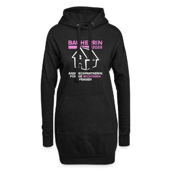 Bauherrin 2023 Ansprechpartnerin wichtigen Fragen - Hoodie-Kleid - Schwarz - Vorne