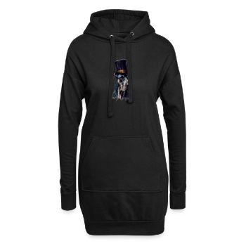 Motif de chien Dogue allemand - Sweat-shirt à capuche long Femme - noir - Devant