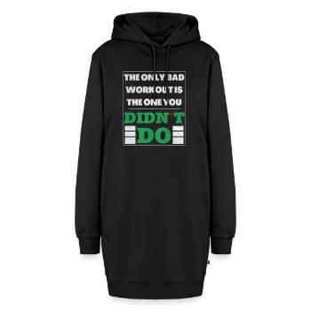 Fitness- und Gesundheitsziele mit Entschlossenheit - Hoodie-Kleid - Schwarz - Vorne