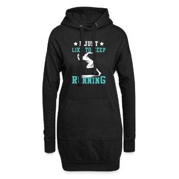 Jogging Dicton pour courir - Runners - Sweat-shirt à capuche long Femme - noir - Devant