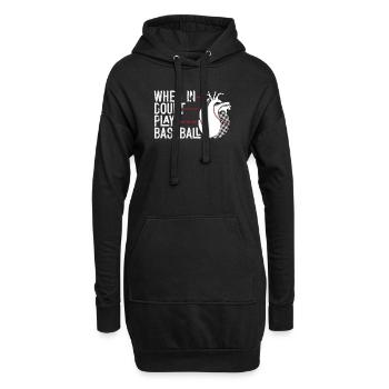 Softball When In Doubt Jouer au baseball Hommes Femmes - Sweat-shirt à capuche long Femme - noir - Devant