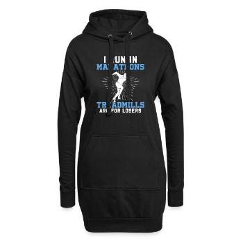 Jogging Spruch zum Laufen - Läufer - Hoodie-Kleid - Schwarz - Vorne