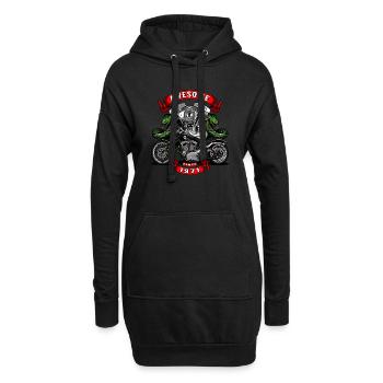 Génial depuis 1971, anniversaire du motard - Sweat-shirt à capuche long Femme - noir - Devant