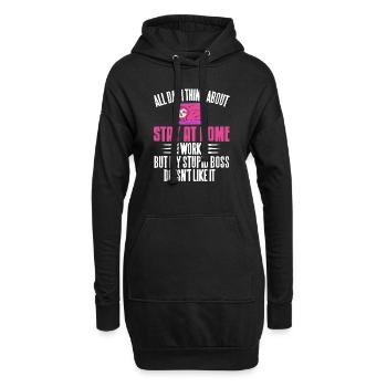 All I Day I Think About Stay At Home Work MOM - Hoodie-Kleid - Schwarz - Vorne
