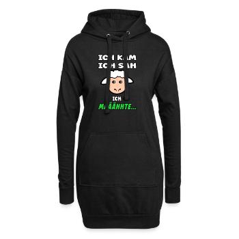 Sheep dicton - Drôle de design avec des moutons - Sweat-shirt à capuche long Femme - noir - Devant
