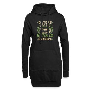 Chasseur d’alligators à la retraite Grand-père Chasse aux alligators - Sweat-shirt à capuche long Femme - noir - Devant