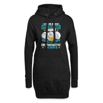 Pétanqueur Humour Boccia Bouliste - Sweat-shirt à capuche long Femme - noir - Devant