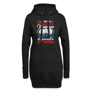 Cadeau Humoristique Pétanque Boccia Pétanque - Sweat-shirt à capuche long Femme - noir - Devant