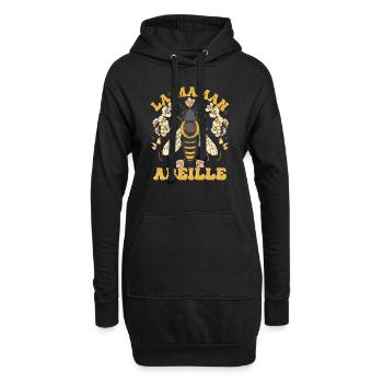 La Maman Abeille - Sweat-shirt à capuche long Femme - noir - Devant