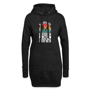 Bourbon-Smoker-Grillwhisky - Hoodie-Kleid - Schwarz - Vorne