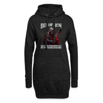Beruflich schon immer was mit Menschen machen - Hoodie-Kleid - Schwarz - Vorne