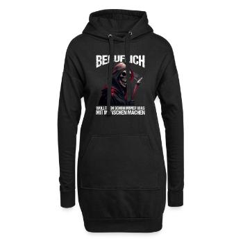 Beruflich schon immer was mit Menschen machen - Hoodie-Kleid - Schwarz - Vorne