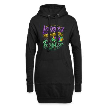 Mardi gras good times roll laissez bon temps roule - Sweat-shirt à capuche long Femme - noir - Devant