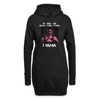 Mama Superheldin - Helden ohne Umhang nennt man - Hoodie-Kleid - Schwarz - Vorne