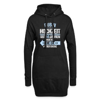 40 verheiratet Rubin Hochzeit 40.Hochzeitstag - Hoodie-Kleid - Schwarz - Vorne