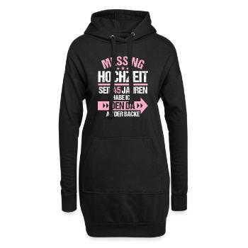45 verheiratet Messing Hochzeit 45.Hochzeitstag - Hoodie-Kleid - Schwarz - Vorne
