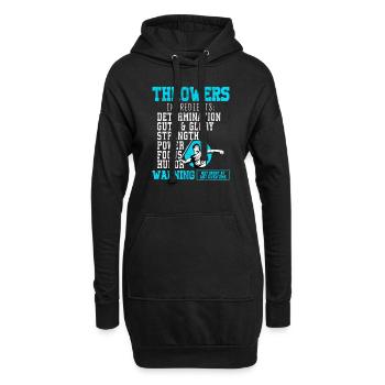 Speerwurfstrecker Leichtathletik Speerwerfer - Hoodie-Kleid - Schwarz - Vorne
