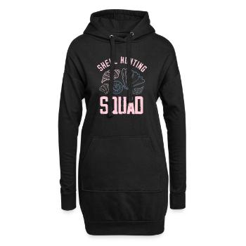 shell hunting squad Design for a shelling lover - Hoodie-Kleid - Schwarz - Vorne