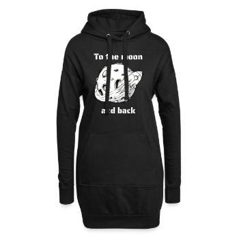 To The Moon & Back Retro Outer Space Designs - Hoodie-Kleid - Schwarz - Vorne