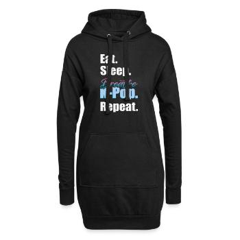 K-Pop Zitat Kpop Liebhaber - Hoodie-Kleid - Schwarz - Vorne
