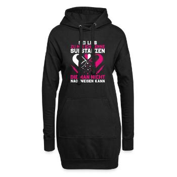 Sei Lieb Apothekerin Substanzen - Hoodie-Kleid - Schwarz - Vorne