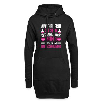 Mama Apothekerin Ehre Unbezahlbar Geschenk - Hoodie-Kleid - Schwarz - Vorne