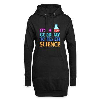 Une bonne journée pour enseigner la science rétro professeur de sciences - Sweat-shirt à capuche long Femme - noir - Devant