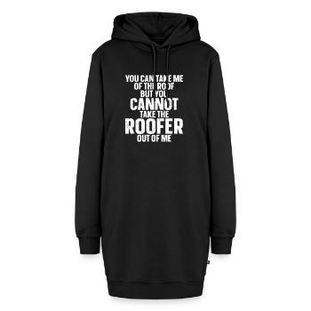 Dachdecker -Dachhäuser Reparaturen - Hoodie-Kleid - Schwarz - Vorne