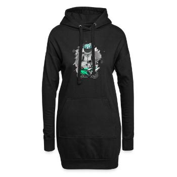 Motorcycle Lifestyle / Motorrad / Motorräder biker - Hoodie-Kleid - Schwarz - Vorne