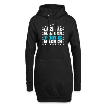 Lass das mal den JÖRG machen Vornamen Spruch - Hoodie-Kleid - Schwarz - Vorne
