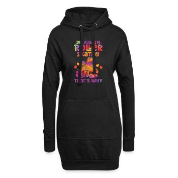 Patins - Sweat-shirt à capuche long Femme - noir - Devant