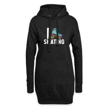 Patins - Sweat-shirt à capuche long Femme - noir - Devant