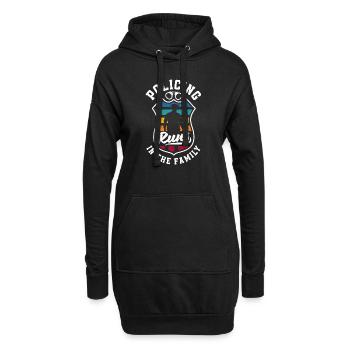 Policing runs in the Family Father's Day Design - Hoodie-Kleid - Schwarz - Vorne