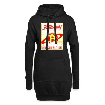 In Bitcoin we trust - Sweat-shirt à capuche long Femme - noir - Devant