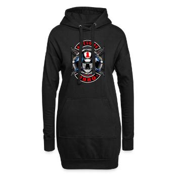 Awesome since 1980, Biker Geburtstag - Hoodie-Kleid - Schwarz - Vorne