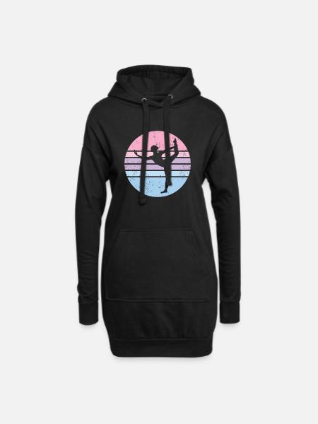 Turnen | Turnerin Gymnastik Turnen Mädchen Frauen - Hoodie-Kleid - Schwarz