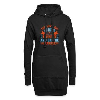 LE SOLEIL EST AU RENDEZ-VOUS ET J’AI UN FEU ALLUMÉ ET ENCORE - Sweat-shirt à capuche long Femme - noir - Devant