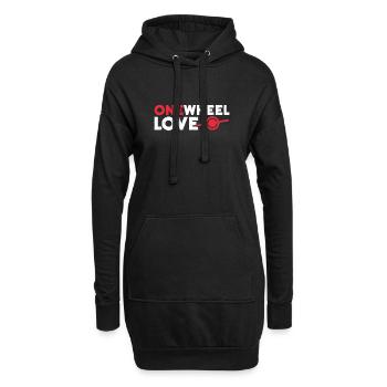 Einrad - Hoodie-Kleid - Schwarz - Vorne
