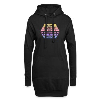 L’école est importante, mais la gymnastique est plus importante - Sweat-shirt à capuche long Femme - noir - Devant