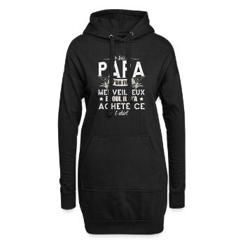 Je Suis Le Papa D'Un Fils Merveilleux - Sweat-shirt à capuche long Femme - noir - Devant