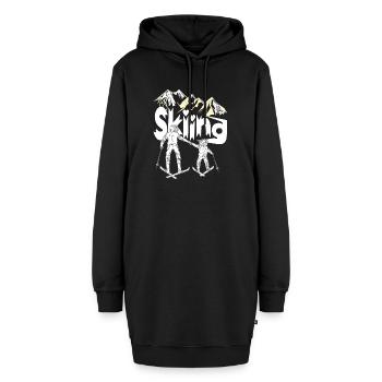 Père et fils Sports d’hiver pour tous les professionnels du ski - Sweat-shirt à capuche long Femme - noir - Devant