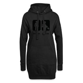 Dein Bruder, mein Bruder, ist in der stolzen Militärarmee - Hoodie-Kleid - Schwarz - Vorne