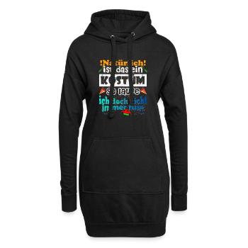 Kostüm Natürlich Verkleidet - Hoodie-Kleid - Schwarz - Vorne