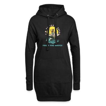 I'm Taking A Break From The Waves Funny Surfer - Hoodie-Kleid - Schwarz - Vorne