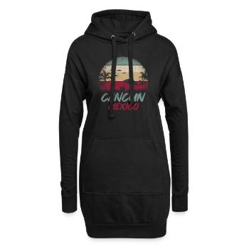 Cancun Mexique Yucatan vacances voyage de vacances - Sweat-shirt à capuche long Femme - noir - Devant