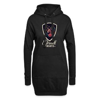 Dirndl Ersatz Dirndl Trachten Kostüm Dirndl Ersatz - Hoodie-Kleid - Schwarz - Vorne