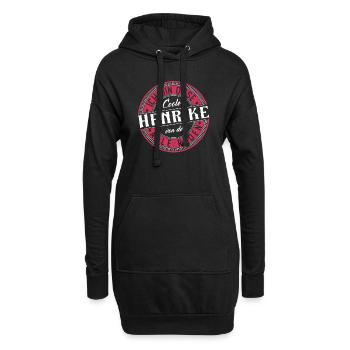 Henrike Geschenkidee Geschenk Geburtstag - Hoodie-Kleid - Schwarz - Vorne