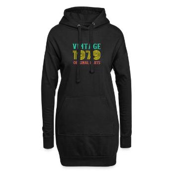Geburtsjahr Jahrgang 1979 Originalteile Geburtstag - Hoodie-Kleid - Schwarz - Vorne