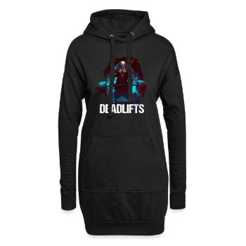 Deadlifts Gym Fitness Lustiges Training - Hoodie-Kleid - Schwarz - Vorne