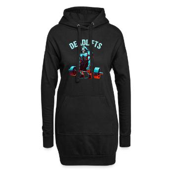 Deadlifts Gym Fitness Lustiges Training - Hoodie-Kleid - Schwarz - Vorne